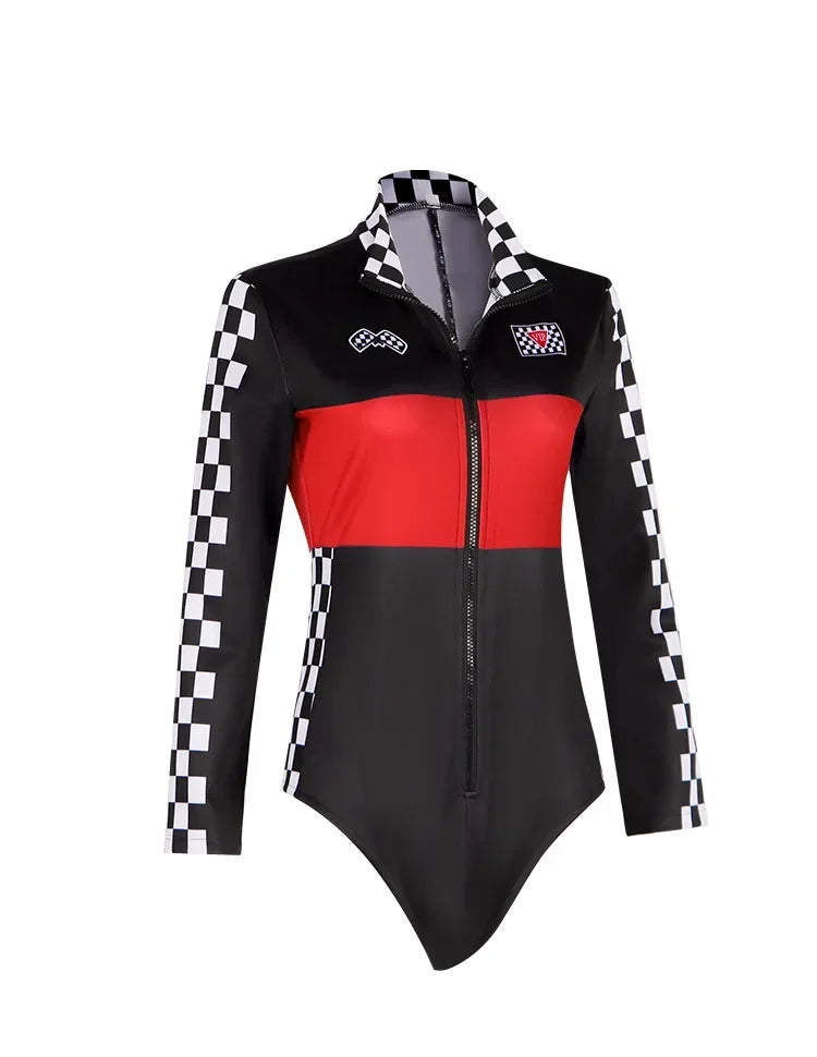 Race Car Driver Jumpsuit - Women & Girls Halloween Bodysuit
