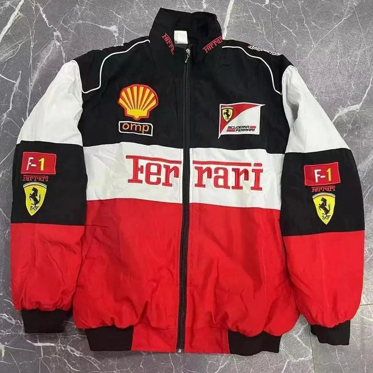 Embroidered F1 Racing Suit Casual Jacket Man Full Length - Race Blaze