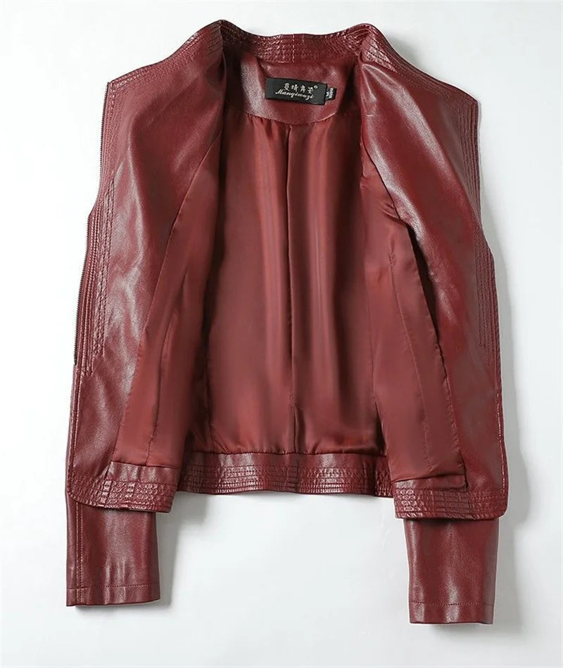 Autumn Winter Sheepskin Jacket Women Short Coat Casual Tops