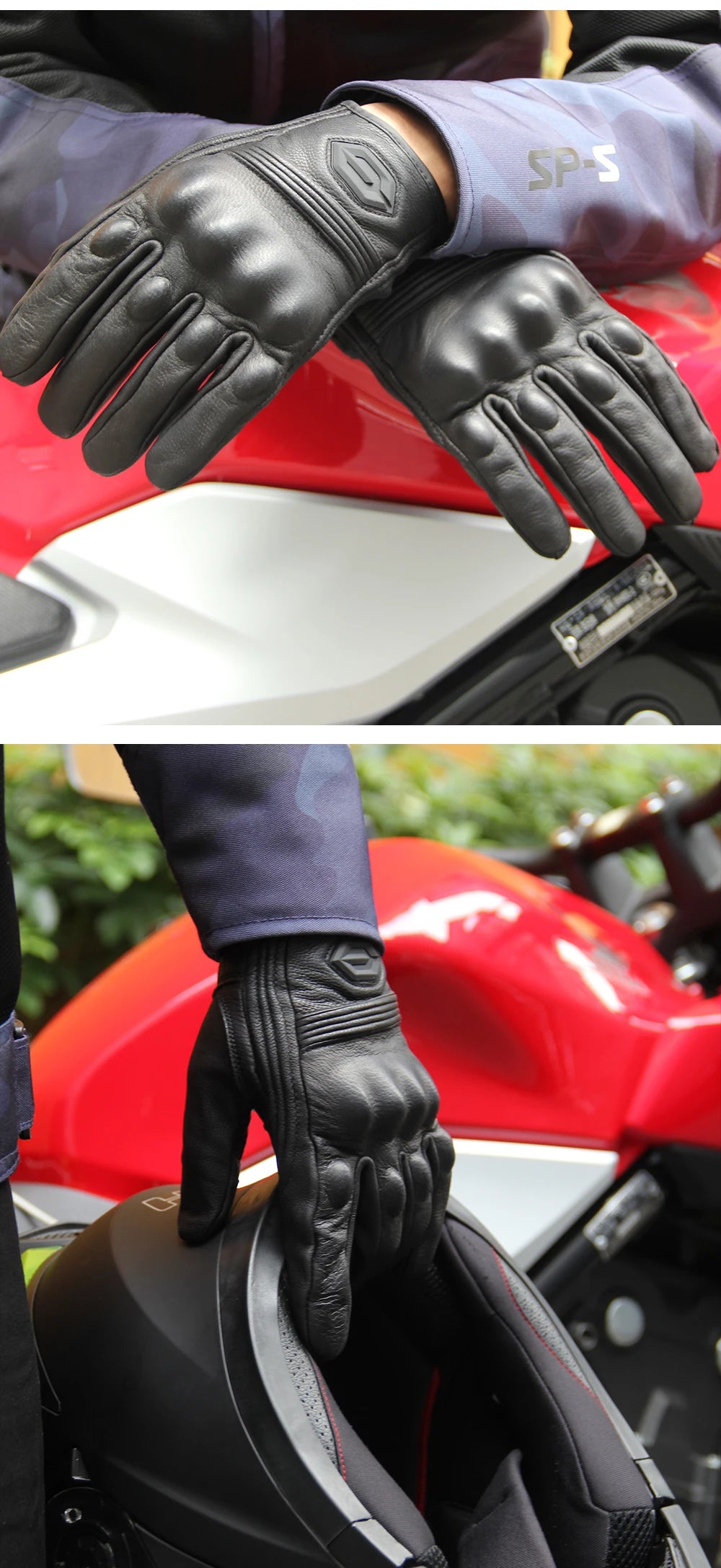 Motorcycle Gloves CE Men's Retro Moto Gloves Touch Screen
