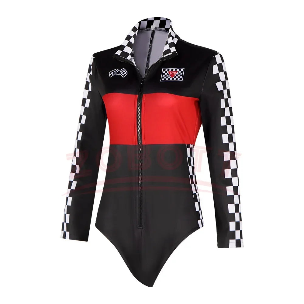Race Car Driver Jumpsuit - Women & Girls Halloween Bodysuit