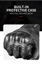 Motorcycle Gloves Winter Waterproof Leather Touchscreen Black - Race Blaze
