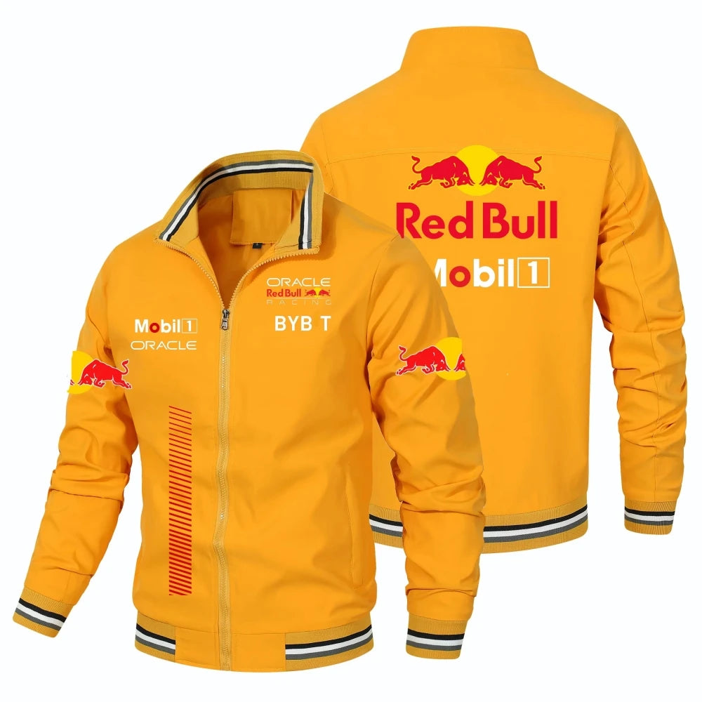 Retro Style Red Bull Motorcycle Jacket Racing Jacket Outdoor