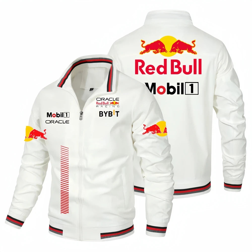 Retro Style Red Bull Motorcycle Jacket Racing Jacket Outdoor