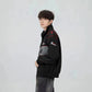 High Quality Embroidered Motorcycle Racing Jacket On Model Front - Race Blaze