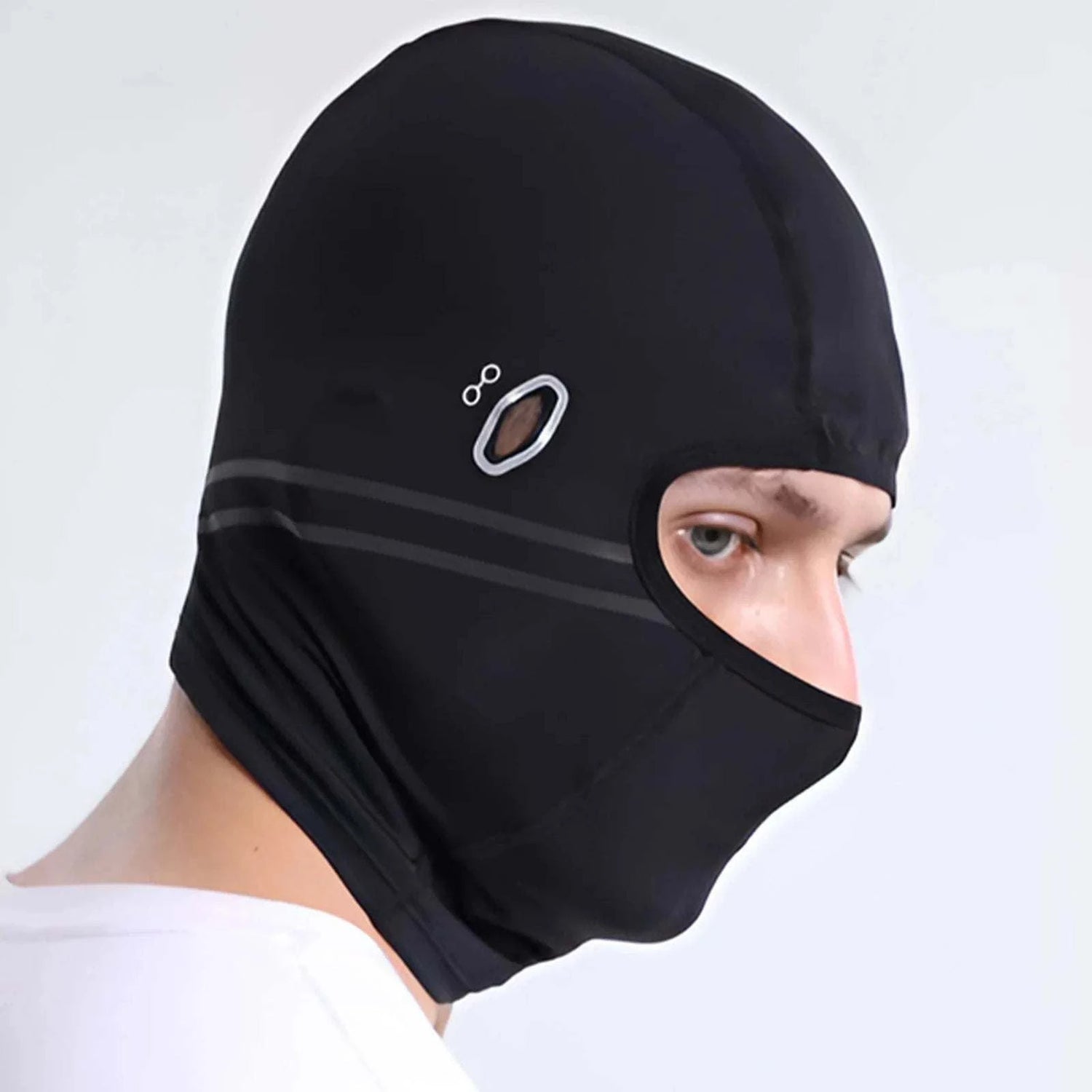 Balaclava Motorcycle Face Mask Moto Helmet Bandana Black Front - Race Blaze