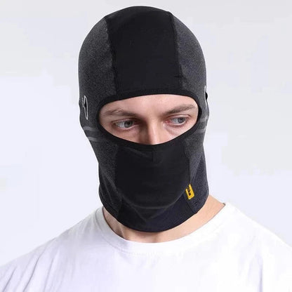 Balaclava Motorcycle Face Mask Moto Helmet Bandana Black Front - Race Blaze