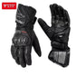 Genuine Leather Motorcycle Windproof Gloves Black Single - Race Blaze