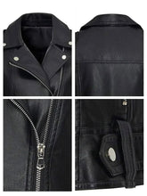 Fashion Suit Lapel Leather Vest Women Motorcycle Jacket Flat View - Race Blaze