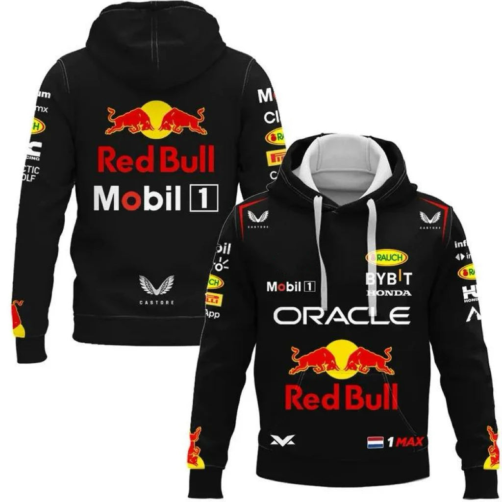 Spring and Autumn Red Bull Hoodie Street Fashion Suit