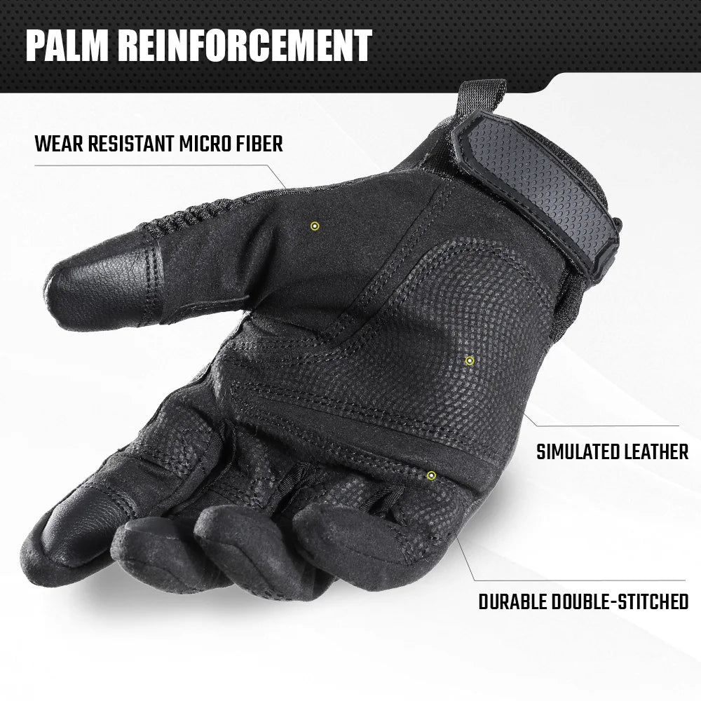 Touch Screen Tactical Full Finger Gloves Rubber Guard Sport Outdoor