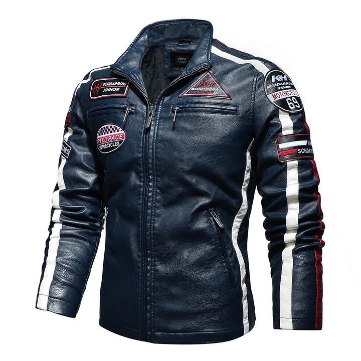 Mens Vintage Motorcycle Jacket Fashion New Biker Leather Jacket