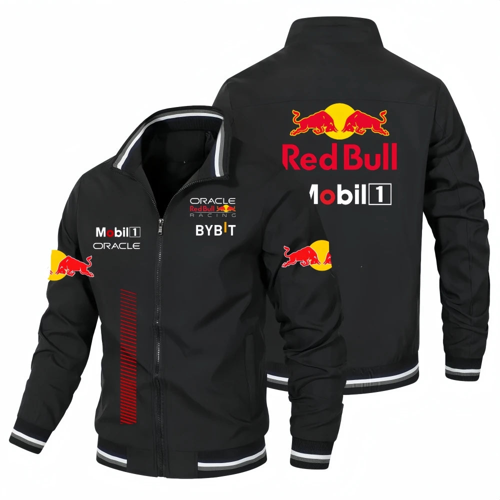 Retro Style Red Bull Motorcycle Jacket Racing Jacket Outdoor