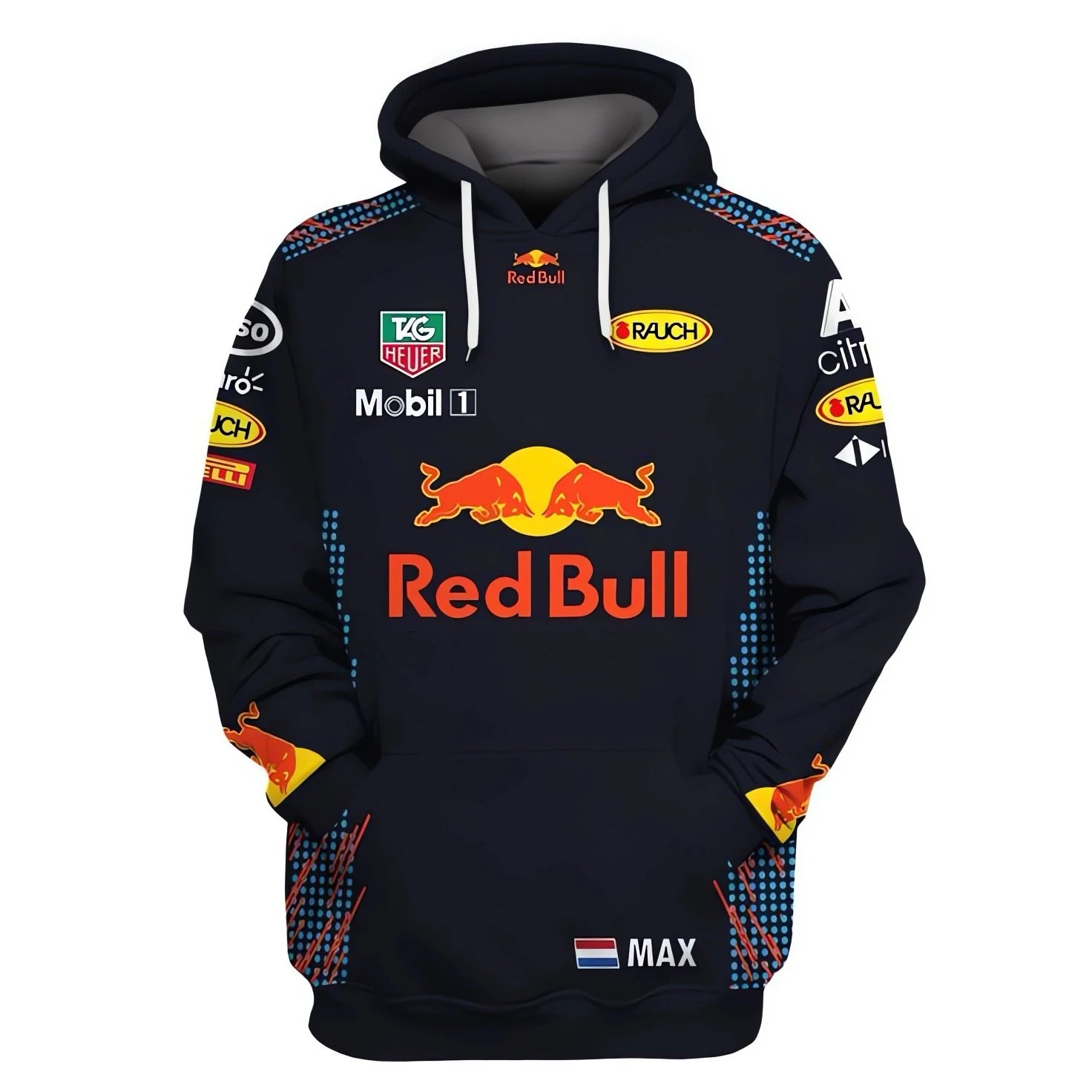 Spring and Autumn Red Bull Hoodie Street Fashion Suit