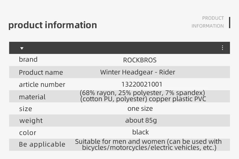 Winter Cycling Face Mask Breathable Windproof Thermal Mask