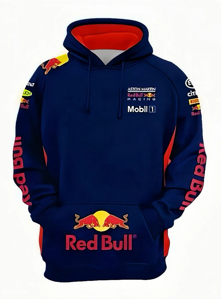 Spring and Autumn Red Bull Hoodie Street Fashion Suit
