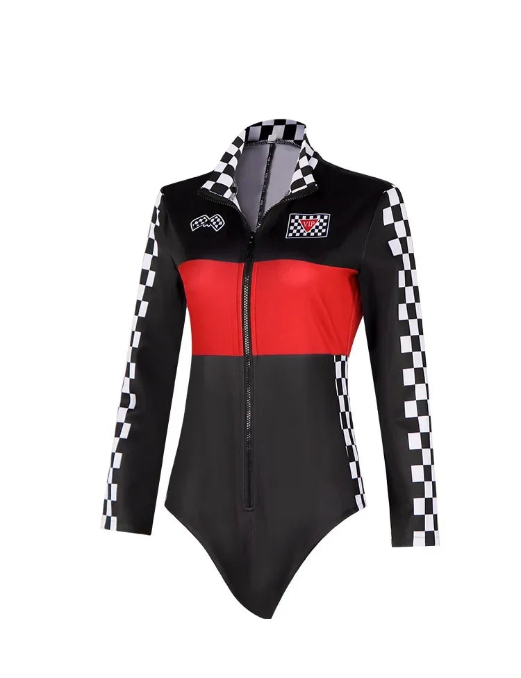 Race Car Driver Jumpsuit - Women & Girls Halloween Bodysuit