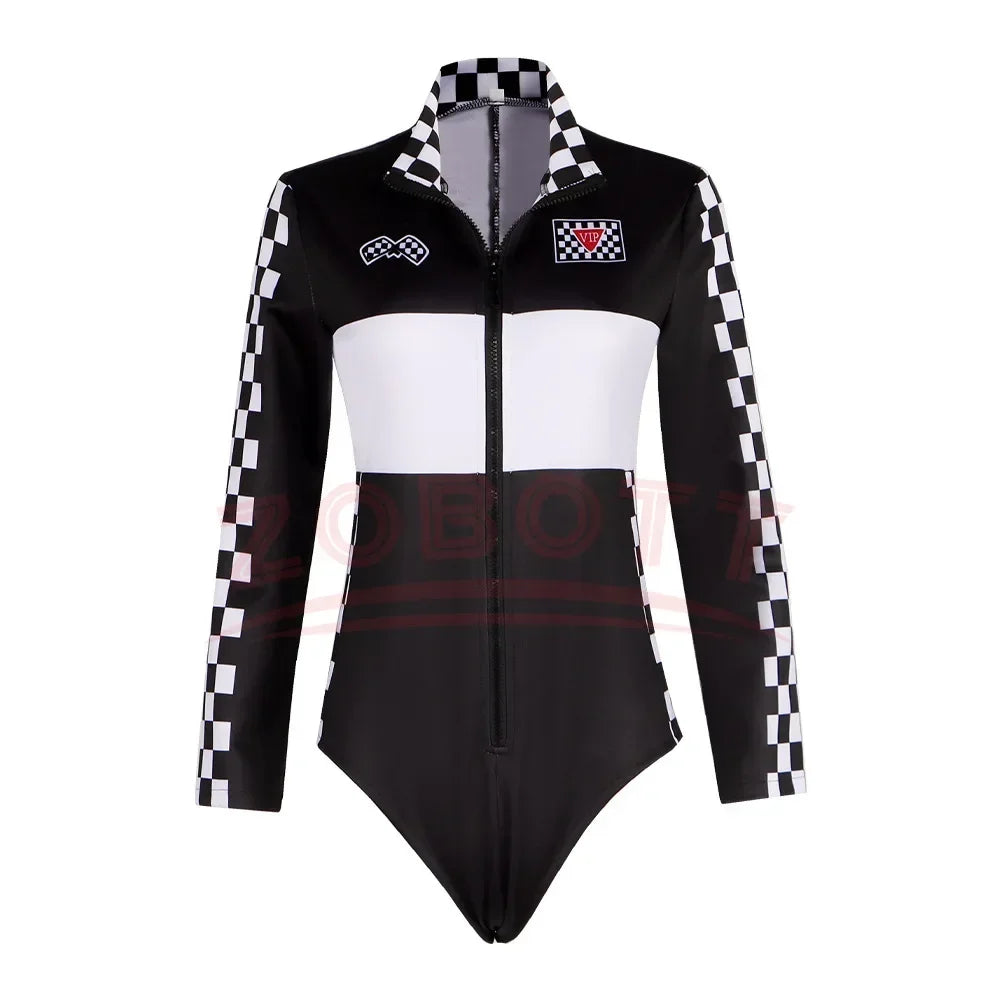 Race Car Driver Jumpsuit - Women & Girls Halloween Bodysuit