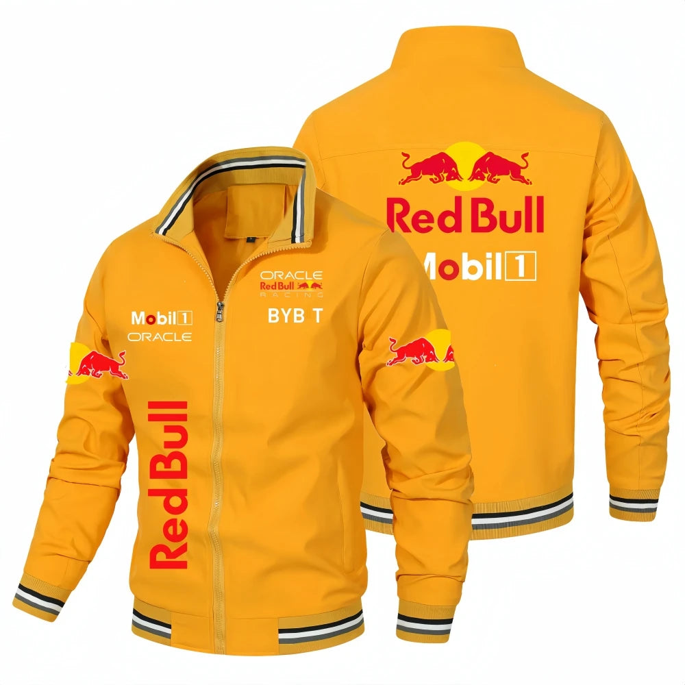 Retro Style Red Bull Motorcycle Jacket Racing Jacket Outdoor