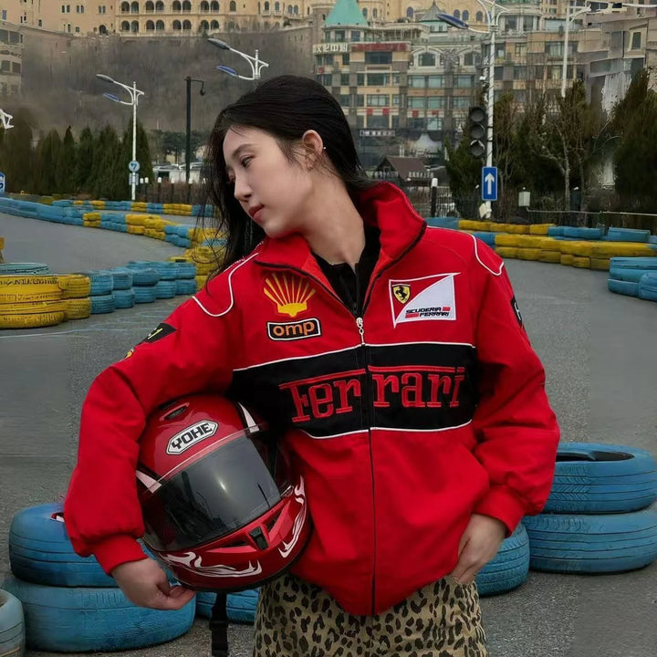 High Quality Ferrari F1 Embroidered Jacket Racing Team