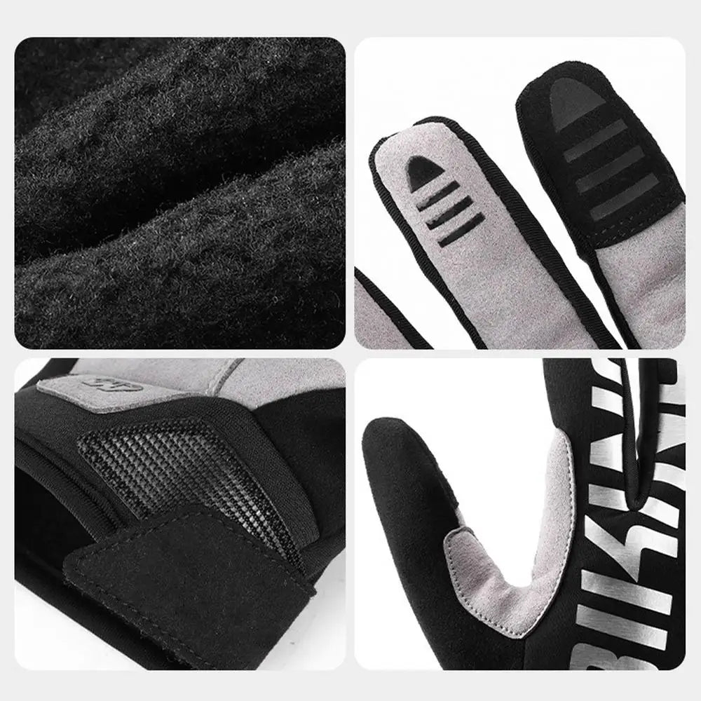 Cold Weather Biking Gloves Touchscreen Motorcycle Mittens Reflective