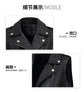 Fashion Suit Lapel Leather Vest Women Motorcycle Jacket Flat View - Race Blaze