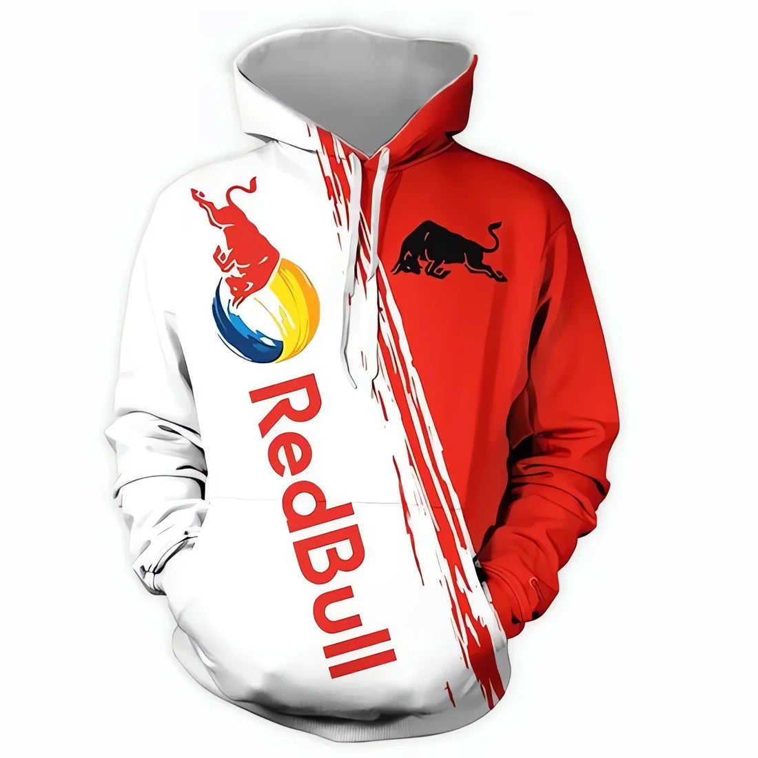 Spring and Autumn Red Bull Hoodie Street Fashion Suit