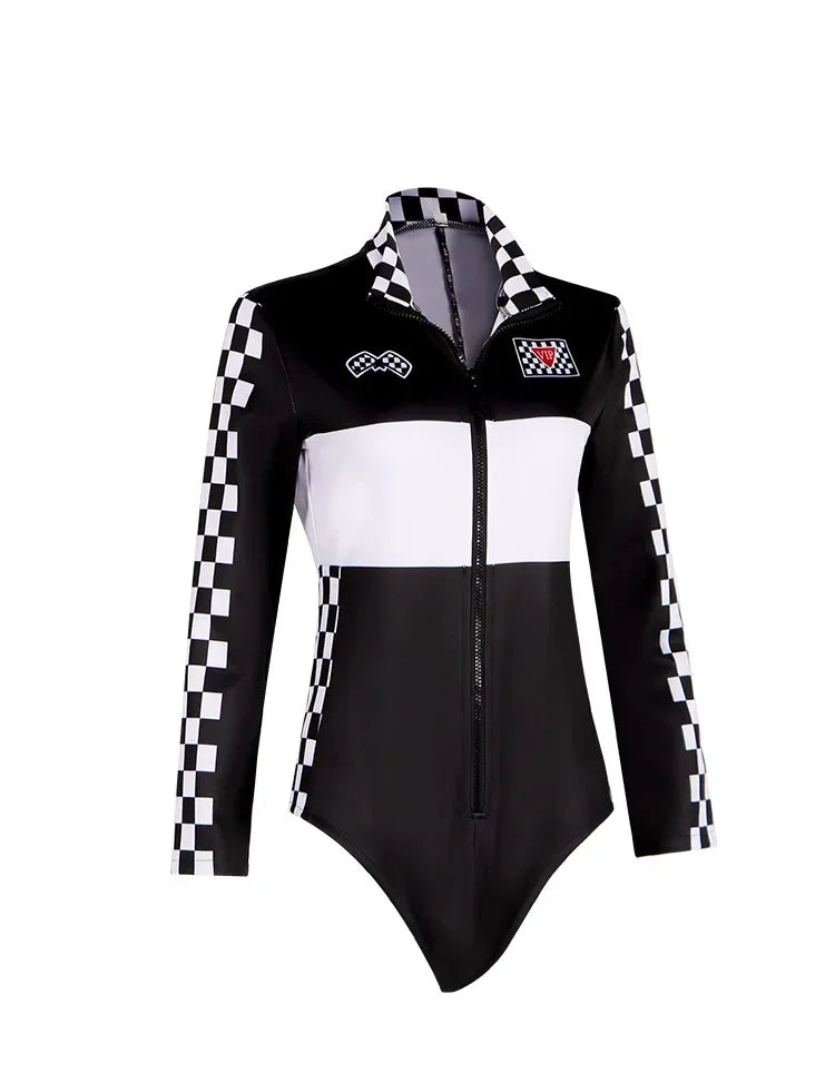 Race Car Driver Jumpsuit - Women & Girls Halloween Bodysuit