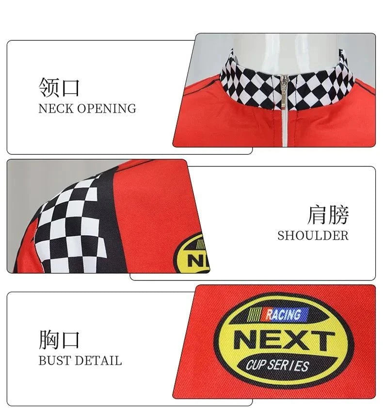 Highway Cycling Drifting Racer Kart Jumpsuit Women Detail - Race Blaze