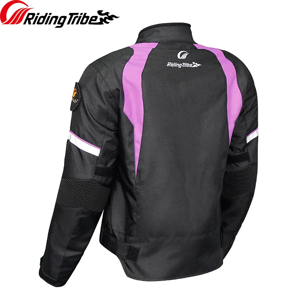 Motorcycle Winter Jacket Thermal Windproof Black Pink Back - Race Blaze