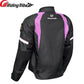 Motorcycle Winter Jacket Thermal Windproof Black Pink Back - Race Blaze