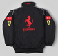Black Scuderia-Style F1 Racing Jacket