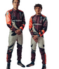 Burgundy, Orange & Grey Racing Suit