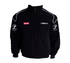 Black Nissan 350Z Vintage Racing Jacket with white piping and embroidered Z logos on sleeves