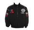 Black Nissan Total NGK Racing Vintage Jacket with embroidered sponsor logos and Nissan logo on back