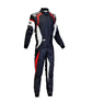 OMP One Evo Race Suit FIA-approved Nomex fireproof racing suit in black and red with full zip and contrast panels