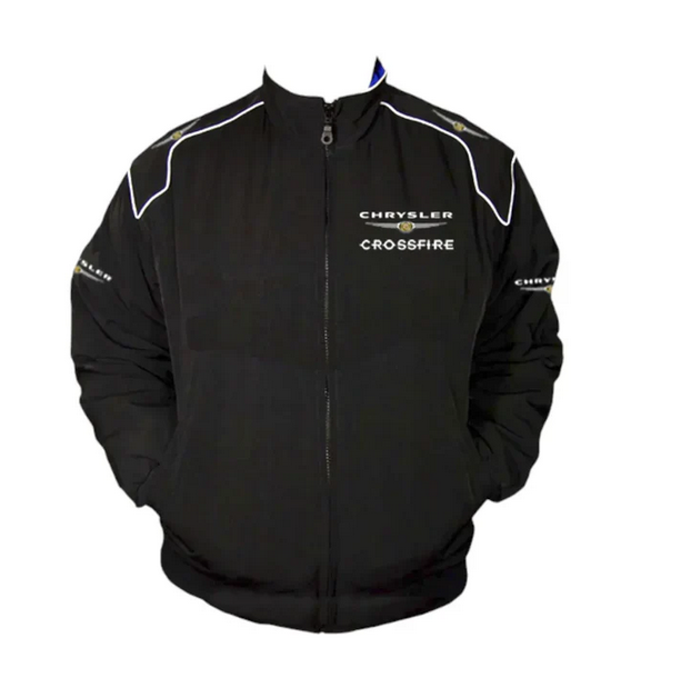 Chrysler Crossfire Black Vintage Racing Jacket Coat