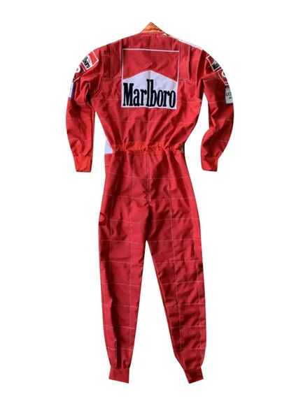 F1 Racing Suit Red Scuderia Style - Chest Detail