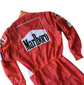 F1 Racing Suit Red Scuderia Style - Worn View