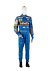 Nigel Mansell 1992 Williams F1 Racing Suit in royal blue with embroidered sponsor patches, black and white accents, and British flag detail.
