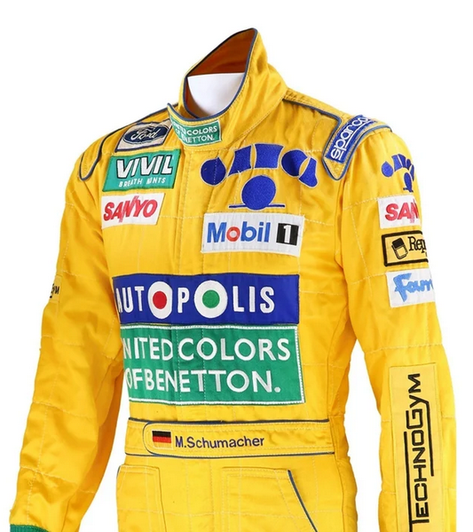 Michael Schumacher 1992 Benetton Ford F1 Racing Suit - Side Detail