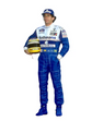 Ayrton Senna 1994 Williams Rothmans F1 Racing Suit - Worn Waving with Nacional Cap