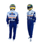 Ayrton Senna 1994 Williams Rothmans F1 Racing Suit - Worn Back Detail with Helmet