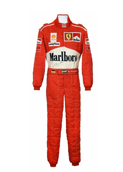 Michael Schumacher 1997 Ferrari Marlboro F1 Racing Suit - Full Front View