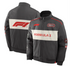 Gray F1-inspired street racer jacket shown from front and back