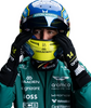 Black Racing Gloves with Yellow 14 Detail