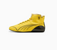 Yellow High-Top Racing Shoes with Black Lines