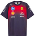 Front view of dark Ferrari China GP T-shirt with red gradient and sponsor graphics