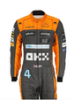 2023 Lando Norris–Inspired Replica Racing Suit – Orange & Charcoal