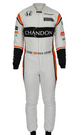 2017 Fernando Alonso–Inspired Replica Racing Suit – White & Orange
